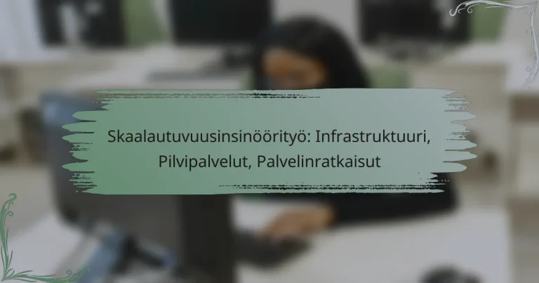 Skaalautuvuusinsinöörityö: Infrastruktuuri, Pilvipalvelut, Palvelinratkaisut