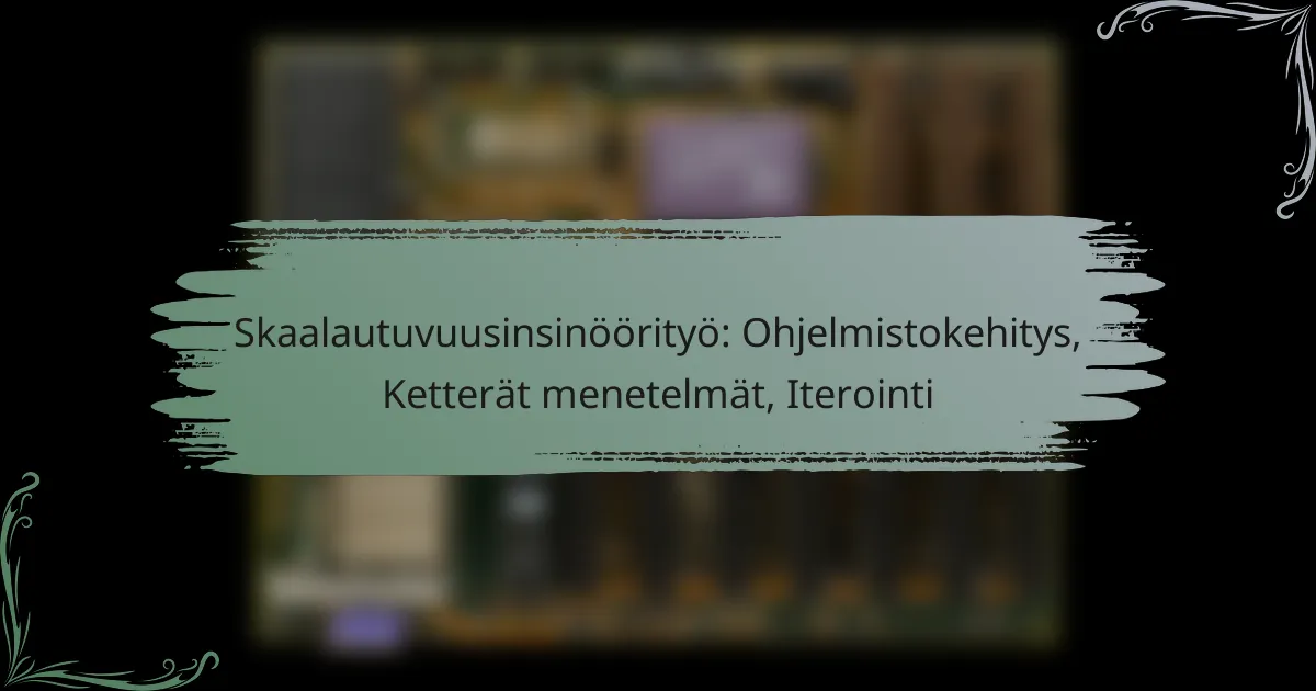 Skaalautuvuusinsinöörityö: Ohjelmistokehitys, Ketterät menetelmät, Iterointi