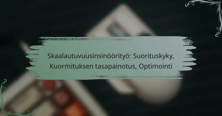 Skaalautuvuusinsinöörityö: Suorituskyky, Kuormituksen tasapainotus, Optimointi