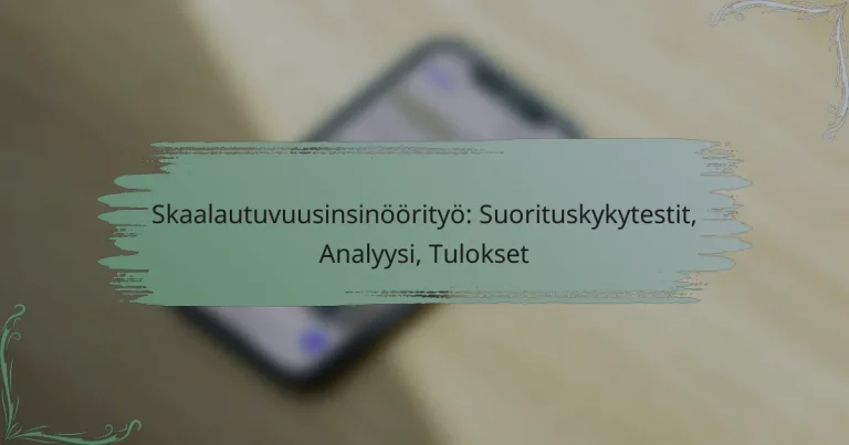 Skaalautuvuusinsinöörityö: Suorituskykytestit, Analyysi, Tulokset