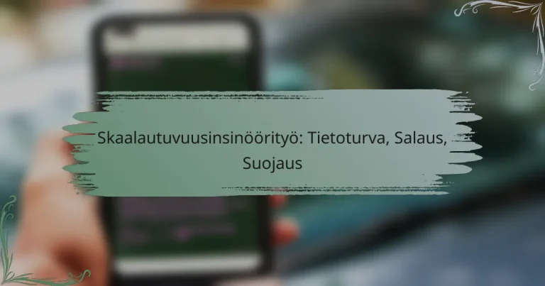 Skaalautuvuusinsinöörityö: Tietoturva, Salaus, Suojaus