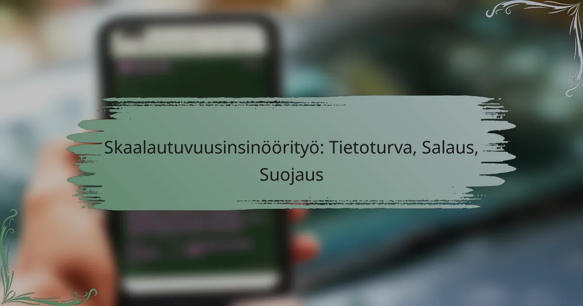 Skaalautuvuusinsinöörityö: Tietoturva, Salaus, Suojaus
