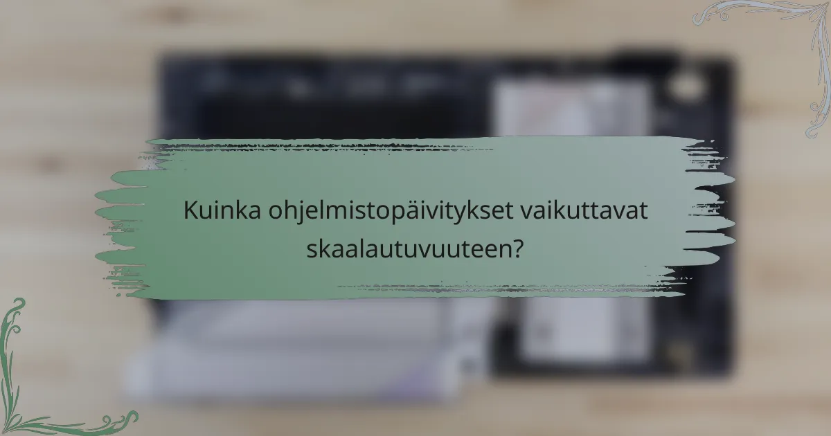 Kuinka ohjelmistopäivitykset vaikuttavat skaalautuvuuteen?