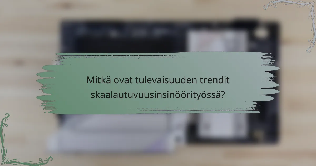 Mitkä ovat tulevaisuuden trendit skaalautuvuusinsinöörityössä?