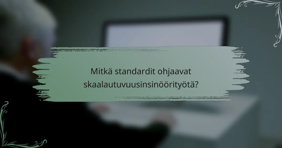 Mitkä standardit ohjaavat skaalautuvuusinsinöörityötä?